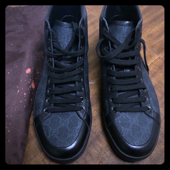 gucci high top canvas sneakers